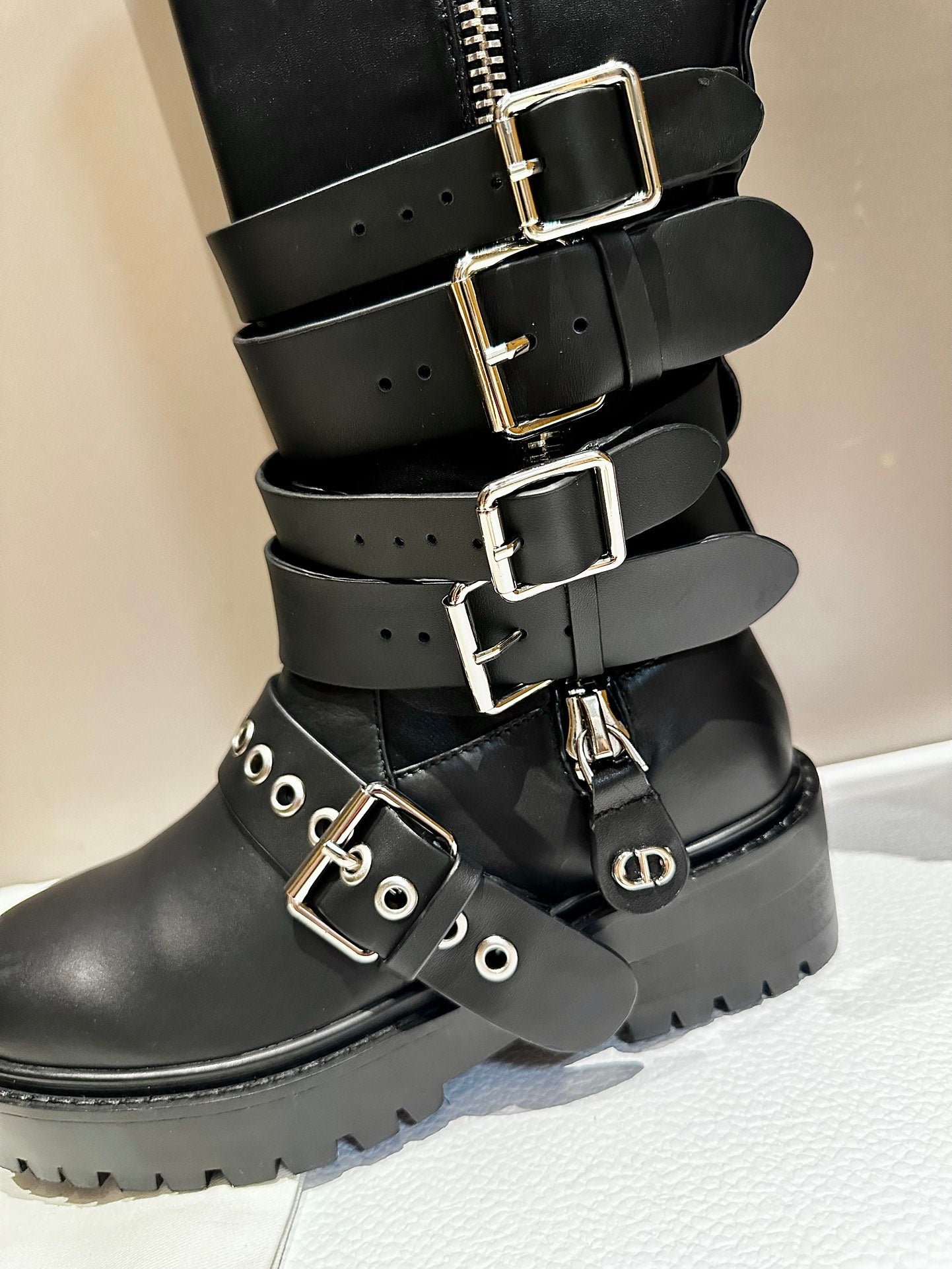 Christian Dior D-Fight Lace-Up Combat Boots