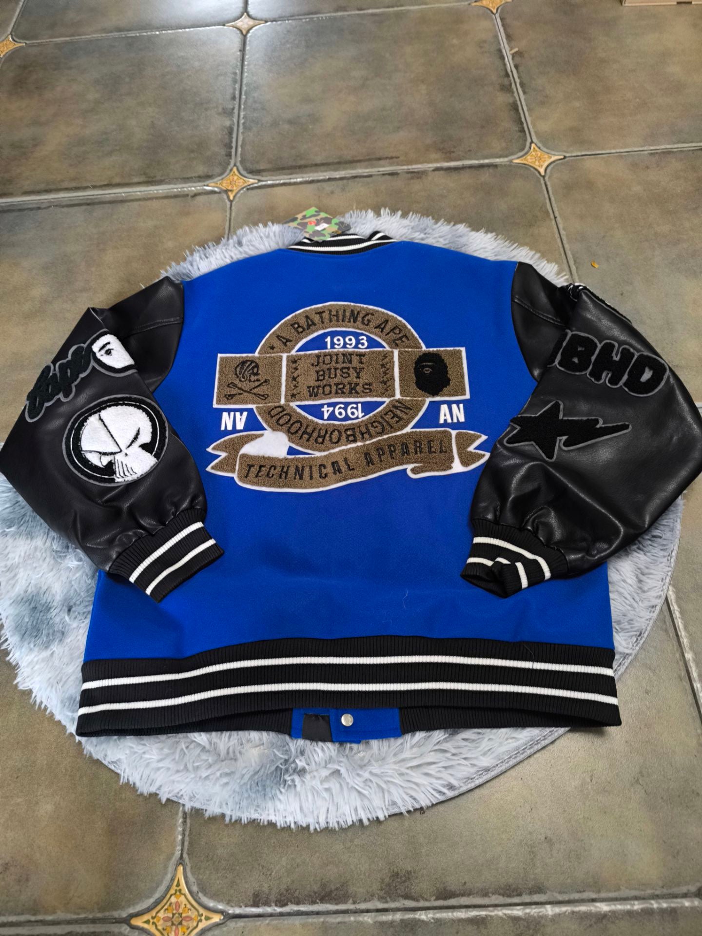 BAPE x Neighborhood Varsity Jacket