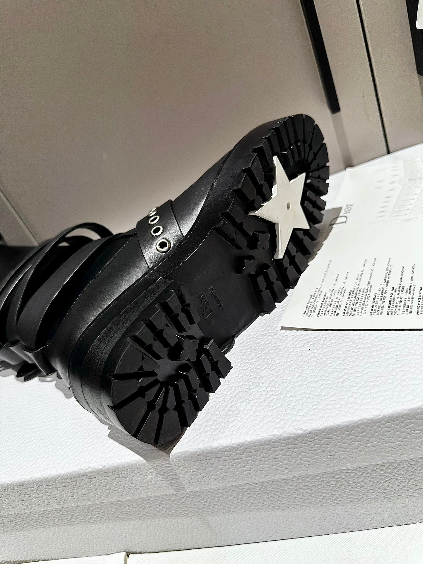 Christian Dior D-Fight Lace-Up Combat Boots