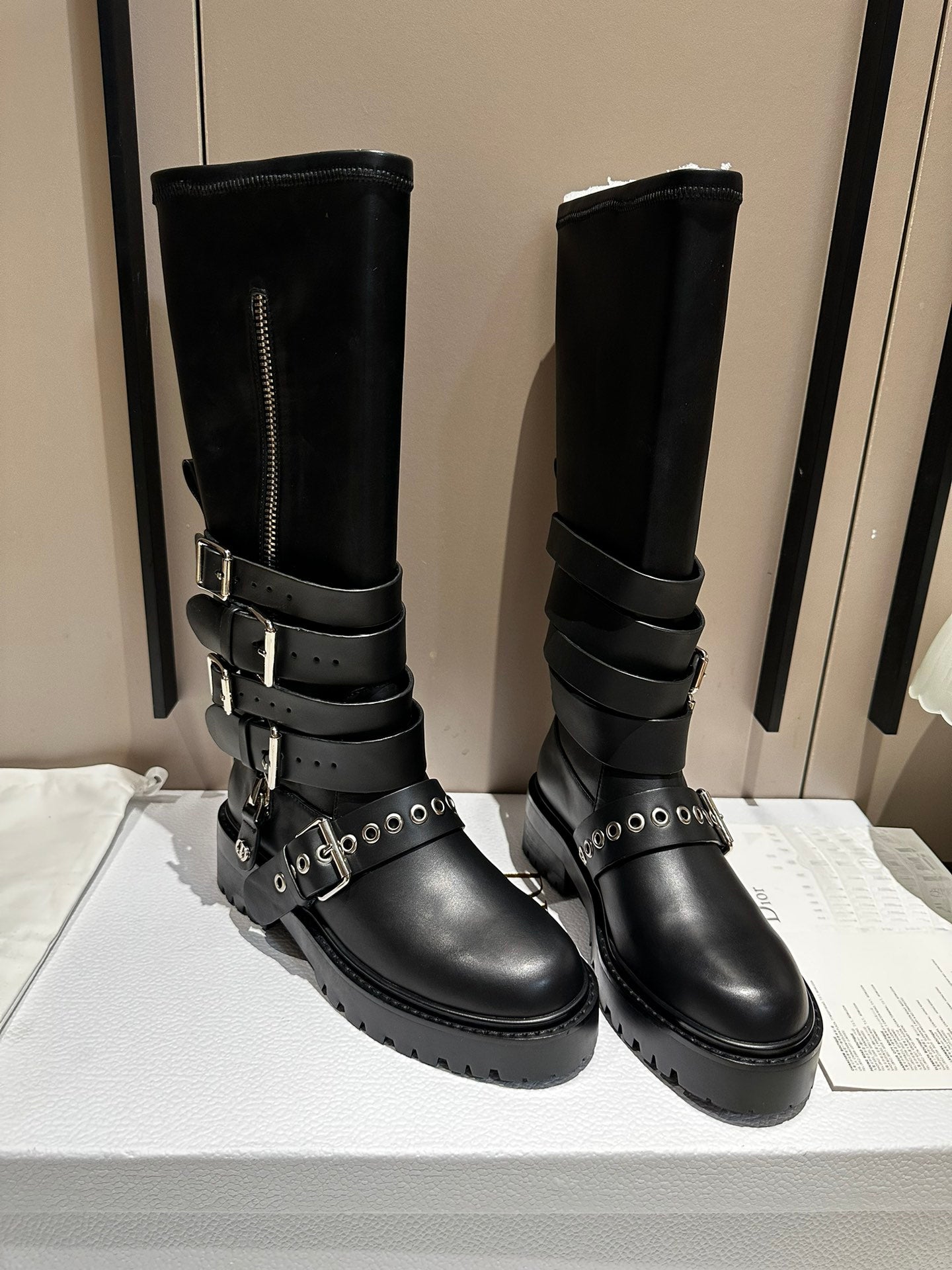 Christian Dior D-Fight Lace-Up Combat Boots