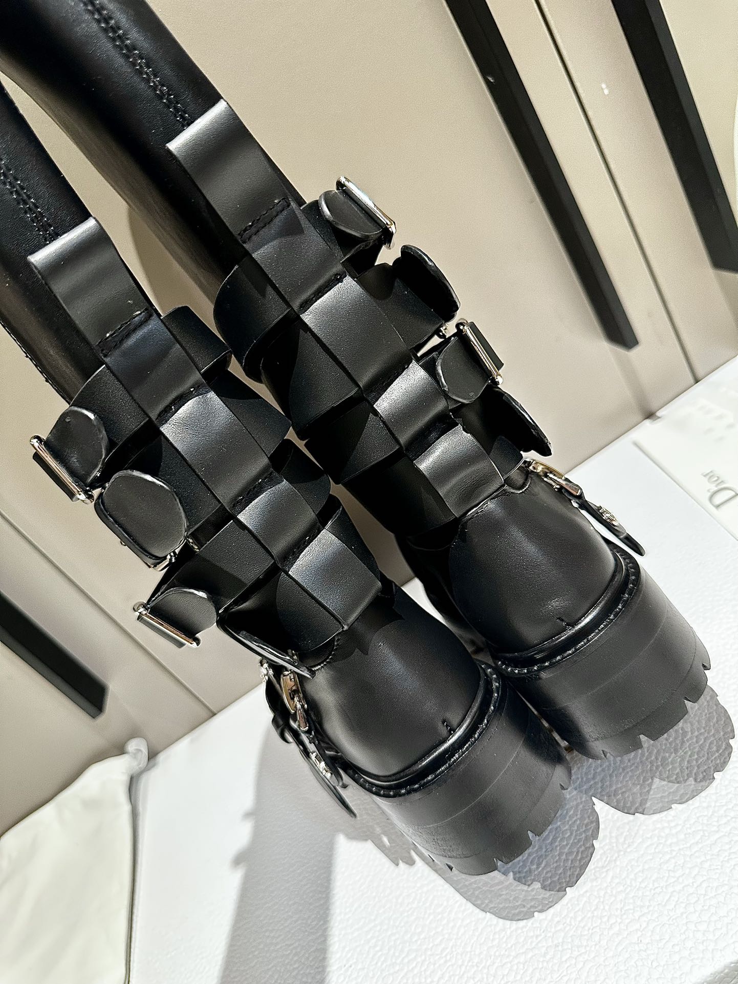 Christian Dior D-Fight Lace-Up Combat Boots