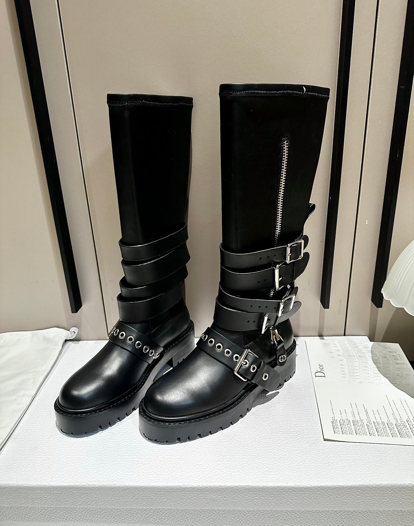 Christian Dior D-Fight Lace-Up Combat Boots