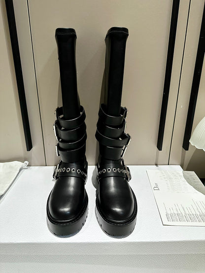 Christian Dior D-Fight Lace-Up Combat Boots
