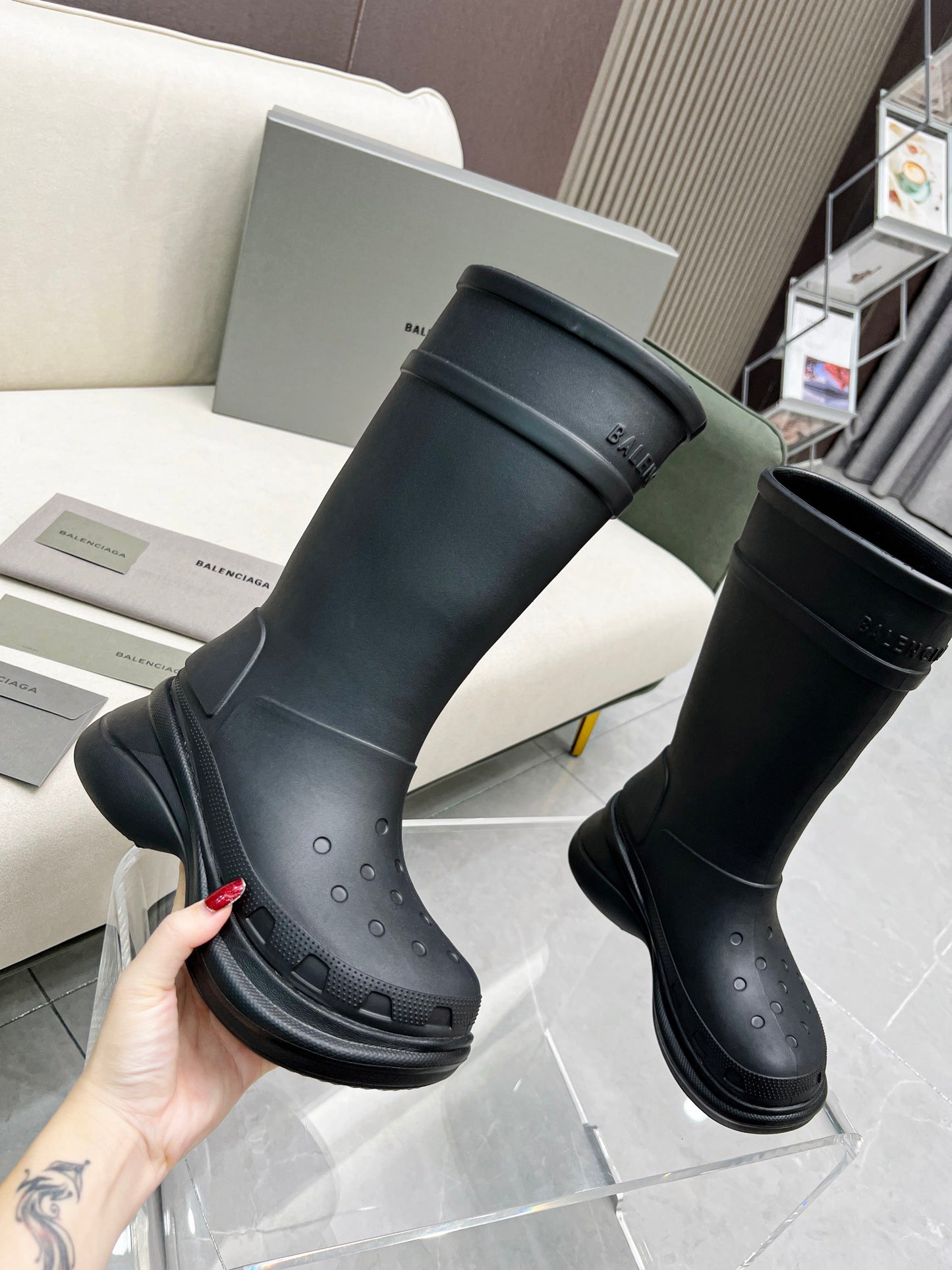 Balenciaga x Crocs Rain Boots