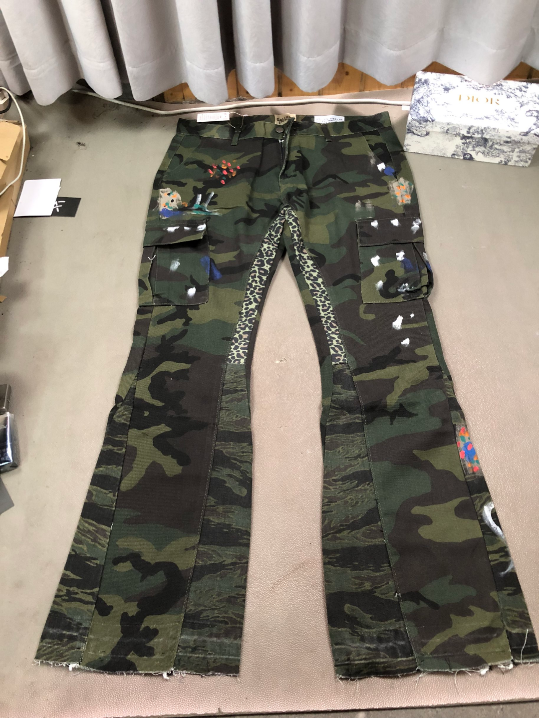 Washed Black Panel Jeans