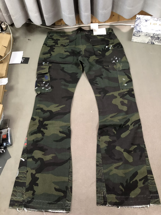 Washed Black Panel Jeans